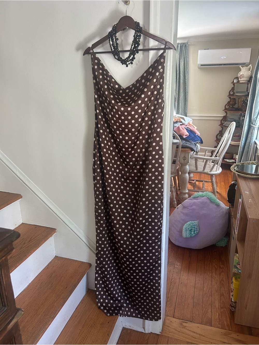 Pretty Women dress… Pretty Little Thing Polka Dot Cowl Neck Maxi Dress